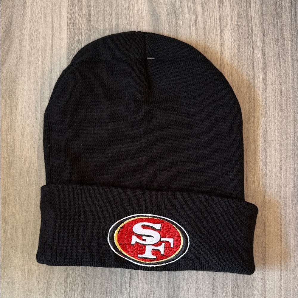 SF 49ers Black Beanie